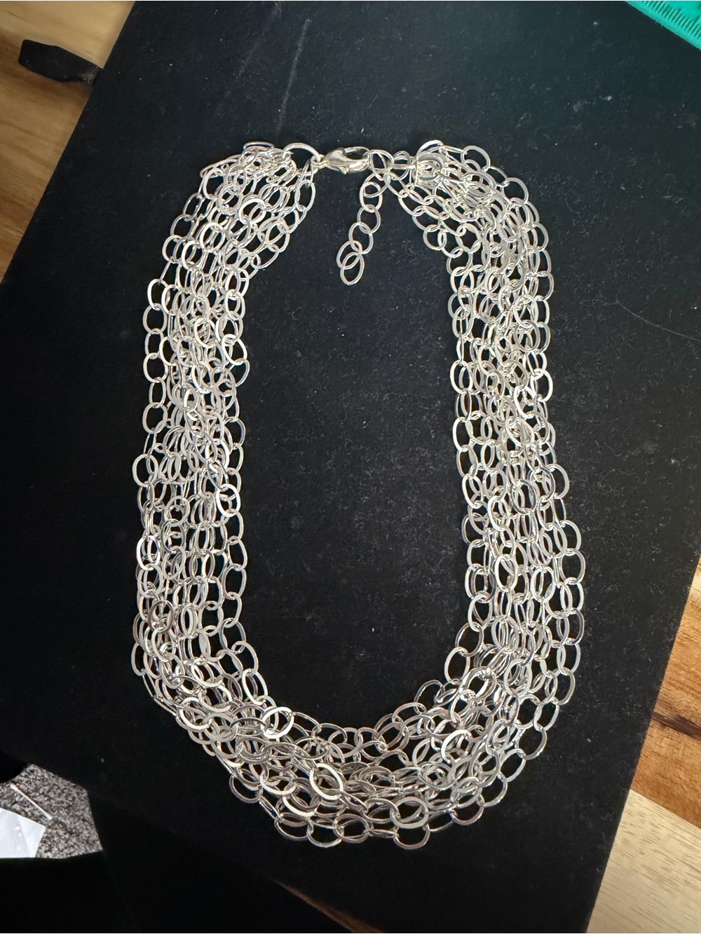 925 STERLING SILVER 10 STRAND NECKLACE 16-18in